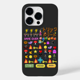Mikitiez videogame pixel halloween spooky bat Case-Mate iPhone 14 pro hoesje