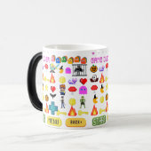 Mikitiez videogame pixel halloween spooky bat magische mok (Voorkant links)