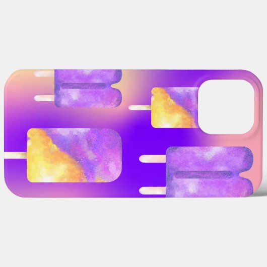 Mikitiez zomerregenboog paarse gouden ijsje Case-Mate iPhone case (Achterkant (horizontaal))