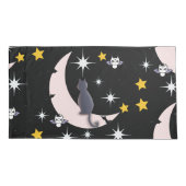 Mikitiez zwarte kat vleermuis halloween herfst win kussensloop (Achterkant-Links)