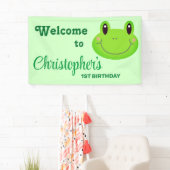Mikker verjaardagsfeest Amphibian green topic Welk Spandoek (Insitu)