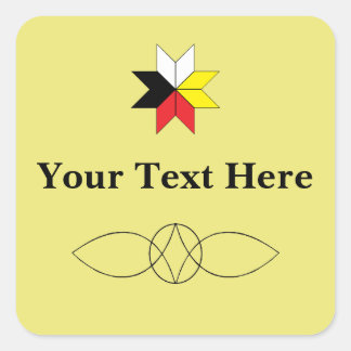 Mi'kmaq/Celtic Vierkante Sticker