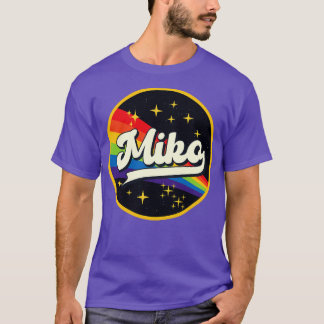 Miko regenboog in ruimte stijl t-shirt
