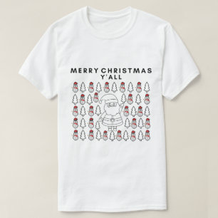 Miktiez vrolijk kerstfeest minimal santa happynewy t-shirt