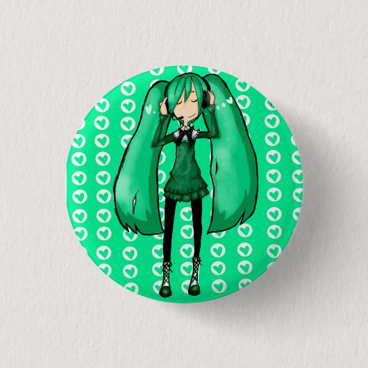 MIKUUUU RONDE BUTTON 3,2 CM (Voorkant)