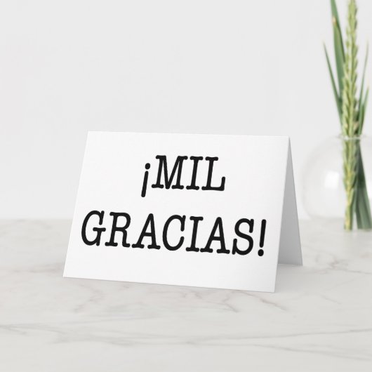 ¡ MIL GRACIAS ! - Carte de voeux de Merci dans (Devant)