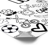 'MILA' Color-it-Yourself-contourontwerp Poster (Hoek)