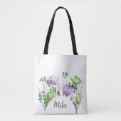 Mila Floral Monogram Draagtas (Voorkant)