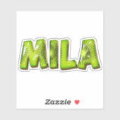 Mila Nom Kiwi Design Autocollant Sticker (Feuille)
