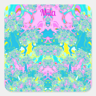 MILA ~ PASTEL PERFECTION ~ VIERKANTE STICKER
