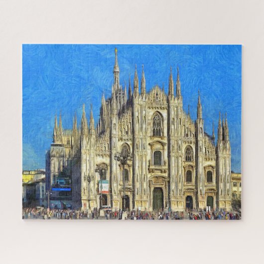 Milaan. De Duomo. Legpuzzel (Horizontaal)