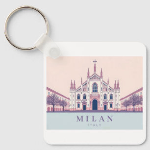 Milaan Italië Duomo di Milano Pastelreizen Sleutelhanger