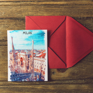 Milaan Italië Kathedraal schilderij Briefkaart