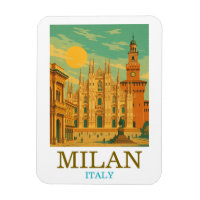  Milaan Italië Reizen Retro Print