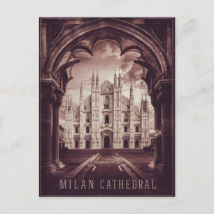 Milaan, kathedraal van Milaan Briefkaart