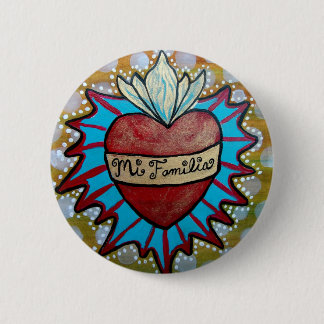 Milagro Heart ontwerpknop "Mi Familia" Ronde Button 5,7 Cm