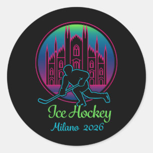 Milan 2026 IJshockey Winter 2026 En Duomo Di Mil Ronde Sticker
