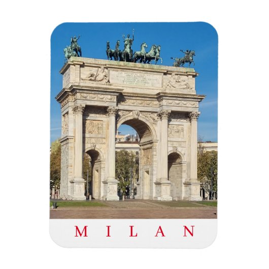 Milan Arco della Pace uitzicht koelkastmagneet Magneet (Verticaal)
