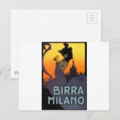 Milan Beer door Raphael Kirchner Briefkaart (Voorkant / Achterkant)