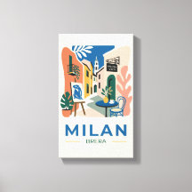 Milan Brera Kunst Reisposter - Italië Cadeau Idee