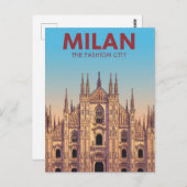 Milan Duomo Luggage Tag Briefkaart (Voorkant / Achterkant)