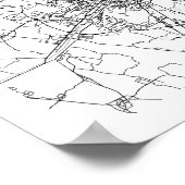 Milan Italia Minimal Modern Street Map Poster (Hoek)