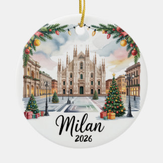 Milan Italië 2026 Kerst Ornament Reis Cadeau