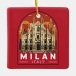 Milan Italie Duomo di Milano Travel Art Vintage<br><div class="desc">Design vectoriel de Milan. Milan,  métropole du nord de la Lombardie italienne,  est une capitale mondiale de la mode et du design.</div>