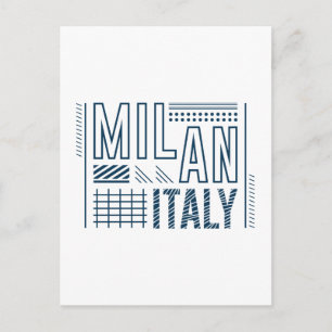 Milan Italië Moderne Typografie Reis Grafisch Ontw Briefkaart