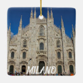 Milan Italie Ornement de Noël panoramique (Dos)