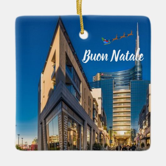 Milan Italie Ornement de Noël panoramique (Devant)