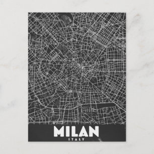 Milan Italië Retro Kaart