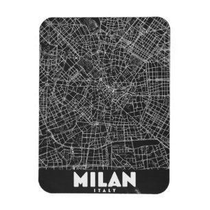 Milan Italië Retro Kaart Magneet