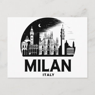 Milan Italië Silhouet Briefkaart