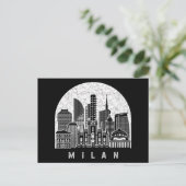 Milan Italië Skyline Briefkaart (Staand voorkant)