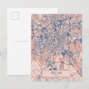 Milan Italië Winderige Stad Kaart Reizen