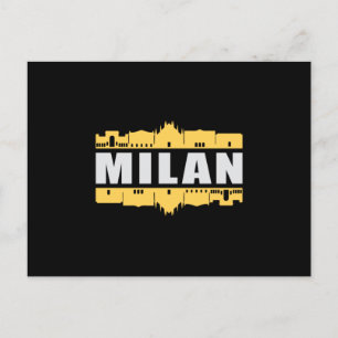 Milan Italy City Skyline Cityscape Funny Gift Briefkaart