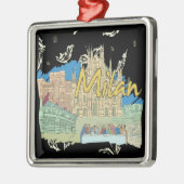 Milan Metalen Ornament (Links)
