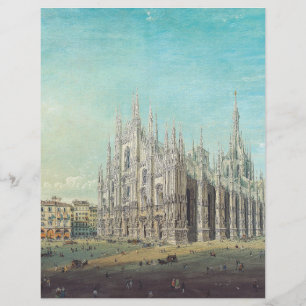 Milan Piazza del Duomo 1850s door Carlo Bossoli Ku Flyer