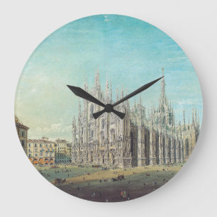 Milan Piazza del Duomo 1850s door Carlo Bossoli Ku Grote Klok