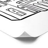 Milan Silhouette Muurkunst - Grafische Poster Stij (Hoek)