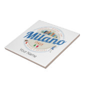 Milan Skyline Italië Mode Lombardije Tegeltje (Zijkant)