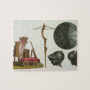Milanese chariot, kruisboog en armband, bord 17 fr legpuzzel