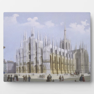 Milanese kathedraal uit 'Uitzicht Milaan' en zijn Fotoplaat