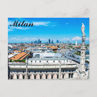 Milanese skyline in Italië Briefkaart