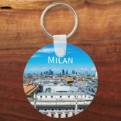 Milanese skyline in Italië Sleutelhanger (Voorkant)