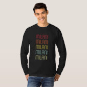 Milani Retro Wordmark Pattern  Personalized T-shirt (Voorkant volledig)
