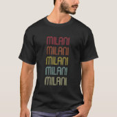 Milani Retro Wordmark Pattern  Personalized T-shirt (Voorkant)