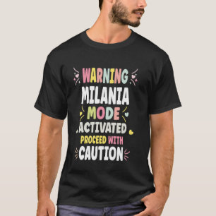 MILANIA Gepersonaliseerd Damescadeau Aangepast MIL T-shirt
