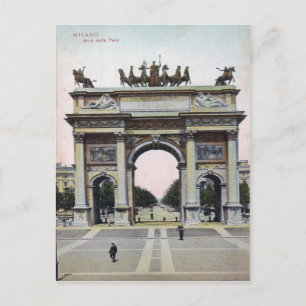 Milano Arco della Pace Italie Carte postale Vintag